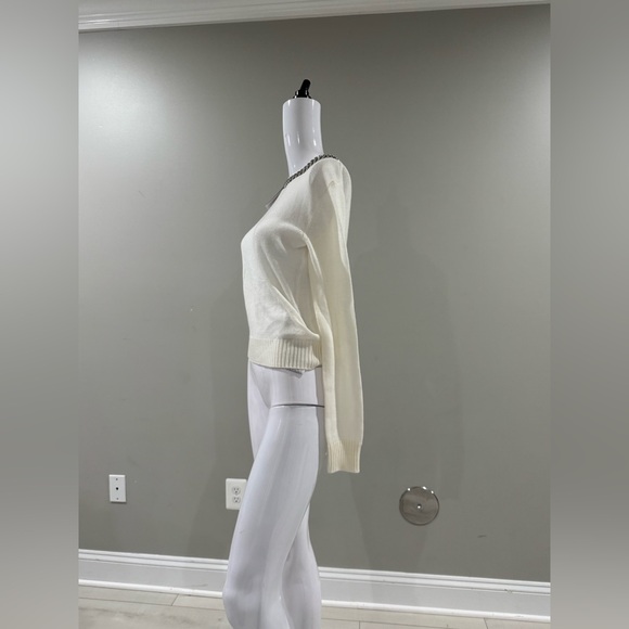 $1250 STELLA MCCARTNEY
Off-White Falabella Chain Fine-Knit Sweater size M - Picture 7 of 13